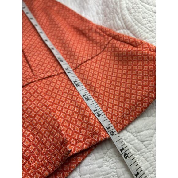 CAbi Matchmaker Skort Women's Sz 4 Tigerlily Orange Diamond Shorts Active Preppy - Picture 6 of 8